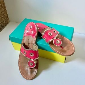 Palm Beach pink & platinum Jack Rogers sandal